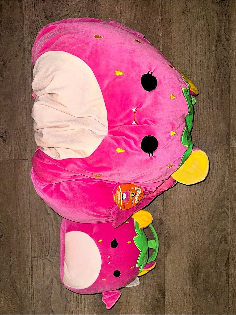 Squishmallows Gwendolyn the Strawberry Bat Treat Pail & Costume Bundle